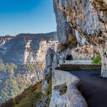 Landscape of Vercors in France - view of Combe Laval, Col del la Machine, France, Europe