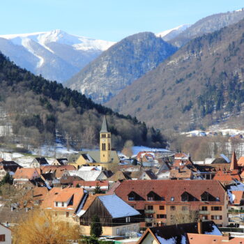 Picturesque village of mountain in Alsace